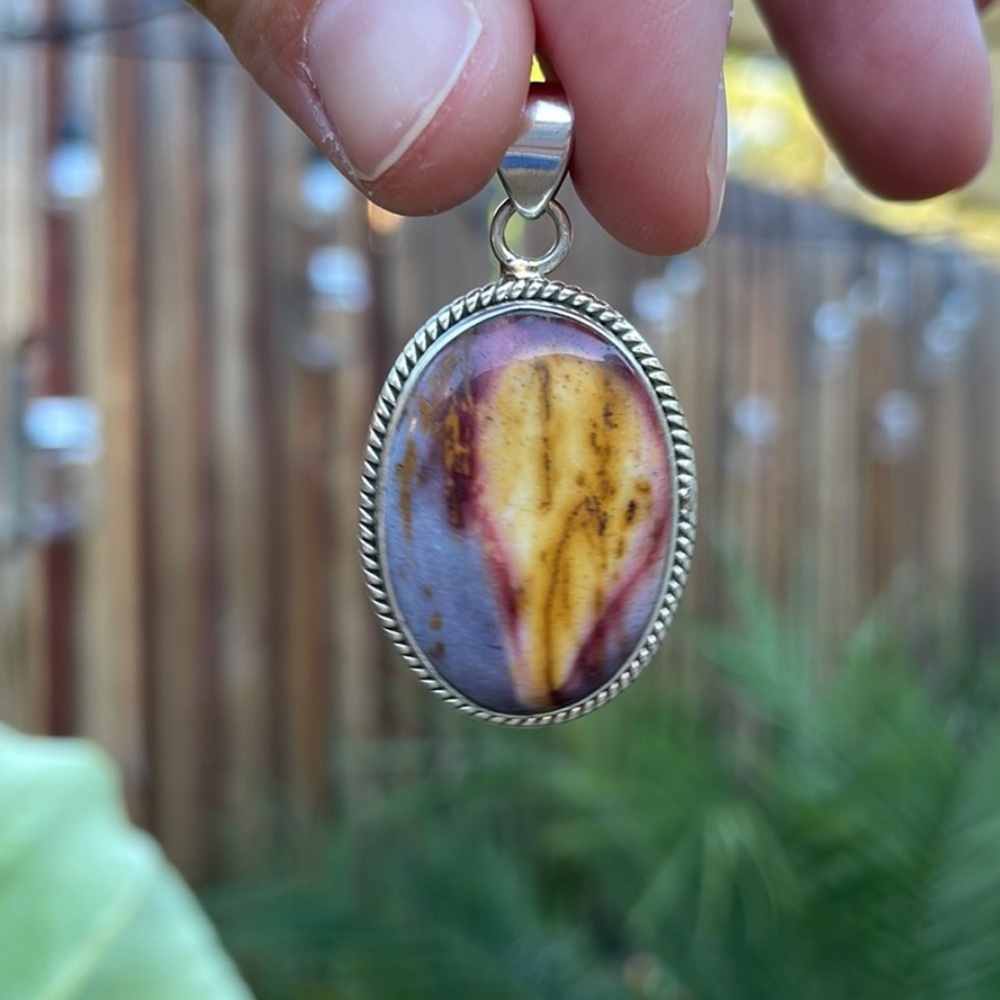 Jasper Pendant Set in 925 Silver